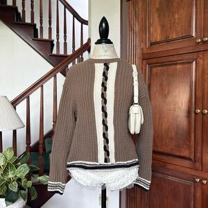Vtg Liz Wear Sweater Knit Cotton